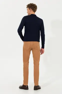 شلوار کتان و پارچه ای مردانه جیبدار اسلیم فیت مازویی یو اس پولو