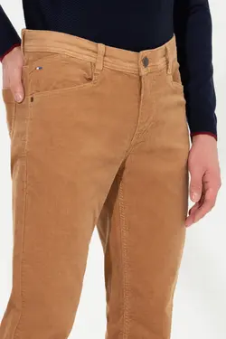 شلوار کتان و پارچه ای مردانه جیبدار اسلیم فیت مازویی یو اس پولو