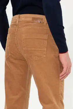 شلوار کتان و پارچه ای مردانه جیبدار اسلیم فیت مازویی یو اس پولو