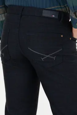 شلوار کتان و پارچه ای مردانه جیبدار اسلیم فیت سرمه ای یو اس پولو