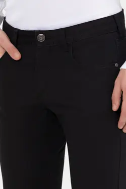 شلوار کتان و پارچه ای مردانه جیبدار اسلیم فیت سیاه یو اس پولو