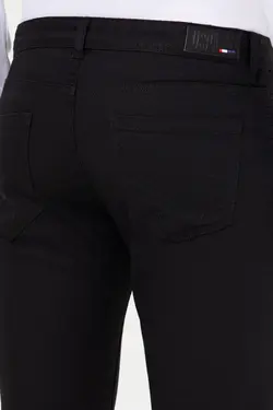 شلوار کتان و پارچه ای مردانه جیبدار اسلیم فیت سیاه یو اس پولو