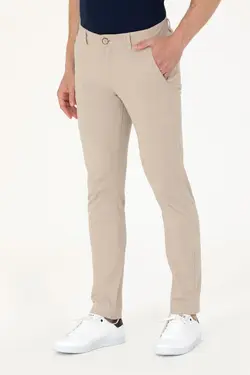 شلوار کتان و پارچه ای مردانه اسلیم فیت بژ یو اس پولو