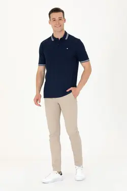شلوار کتان و پارچه ای مردانه اسلیم فیت بژ یو اس پولو