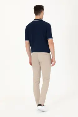 شلوار کتان و پارچه ای مردانه اسلیم فیت بژ یو اس پولو