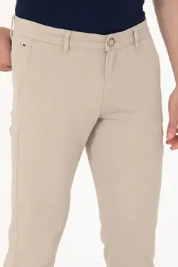 شلوار کتان و پارچه ای مردانه اسلیم فیت بژ یو اس پولو