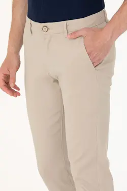 شلوار کتان و پارچه ای مردانه اسلیم فیت بژ یو اس پولو