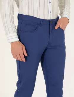 شلوار کتان و پارچه ای مردانه جیبدار مدل جذب آبی نیلی پیرکاردین