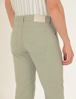 شلوار کتان و پارچه ای مردانه جیبدار مدل جذب سبز روشن پیرکاردین