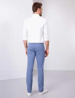 شلوار کتان و پارچه ای مردانه جیبدار جذب آبی پیرکاردین