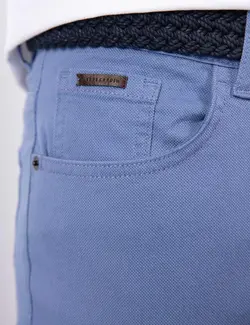 شلوار کتان و پارچه ای مردانه جیبدار جذب آبی پیرکاردین