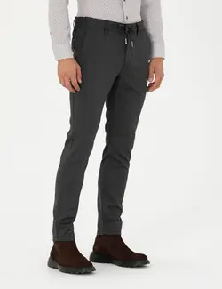 شلوار کتان و پارچه ای مردانه طرحدار جیبدار مدل جذب زغالی پیرکاردین