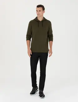 شلوار کتان و پارچه ای مردانه طرحدار جیبدار مدل جذب سیاه پیرکاردین