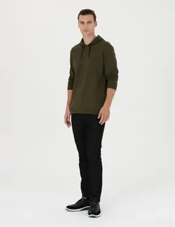 شلوار کتان و پارچه ای مردانه طرحدار جیبدار مدل جذب سیاه پیرکاردین