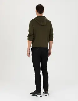 شلوار کتان و پارچه ای مردانه طرحدار جیبدار مدل جذب سیاه پیرکاردین