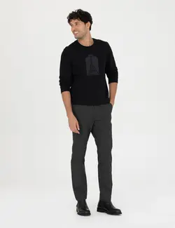 شلوار کتان و پارچه ای مردانه طرحدار جیبدار مدل جذب خاکی پیرکاردین