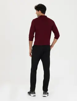 شلوار کتان و پارچه ای مردانه جیبدار مدل جذب سیاه پیرکاردین