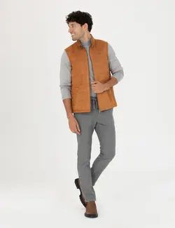 شلوار کتان و پارچه ای مردانه طرحدار جیبدار مدل جذب خاکستری پیرکاردین