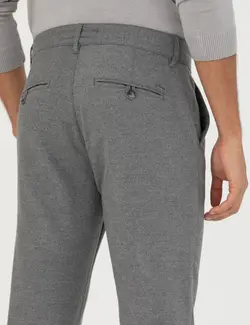 شلوار کتان و پارچه ای مردانه طرحدار جیبدار مدل جذب خاکستری پیرکاردین