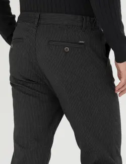 شلوار کتان و پارچه ای مردانه طرحدار جیبدار مدل جذب زغالی پیرکاردین