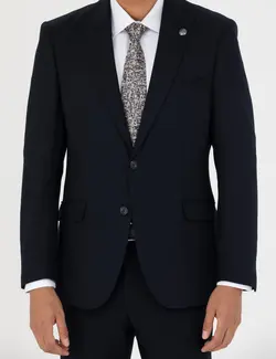 کت و شلوار مردانه ساده جذب سرمه ای پیرکاردین