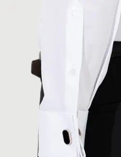 پیراهن آستین بلند مردانه جذب سفید پیرکاردین