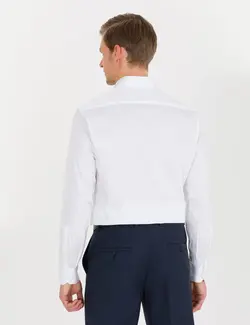 پیراهن آستین بلند مردانه معمولی سفید پیرکاردین