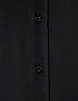 پیراهن آستین بلند مردانه یقه کلاسیک ساده جیبدار سیاه پیرکاردین