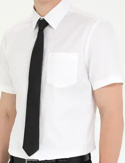 پیراهن آستین کوتاه مردانه یقه برگردان تک جیب سفید پیرکاردین