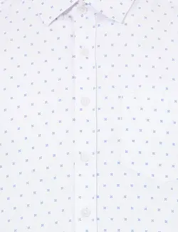 پیراهن آستین کوتاه مردانه یقه برگردان تک جیب سرمه ای پیرکاردین