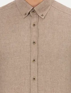 پیراهن آستین بلند مردانه بژ پیرکاردین