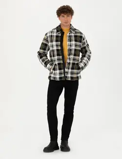 پیراهن آستین بلند مردانه راحت سیاه پیرکاردین