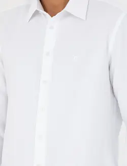 پیراهن آستین بلند مردانه جذب سفید پیرکاردین