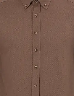 پیراهن آستین بلند مردانه جذب آجری پیرکاردین