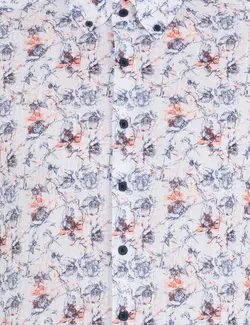 پیراهن آستین بلند مردانه یقه برگردان طرحدار جذب سرمه ای پیرکاردین