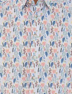 پیراهن آستین بلند مردانه یقه برگردان طرحدار جذب چند رنگ پیرکاردین