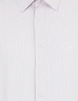 پیراهن آستین بلند مردانه راه یقه کلاسیک خاکستری روشن پیرکاردین