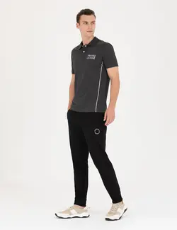 شلوار راحتی مردانه نخی سیاه پیرکاردین