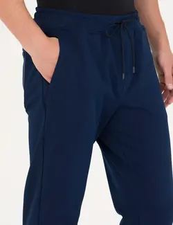 شلوار راحتی مردانه نخی سرمه ای پیرکاردین