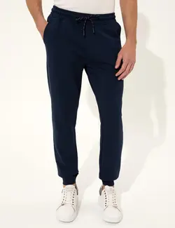 شلوار راحتی مردانه نخی سرمه ای پیرکاردین