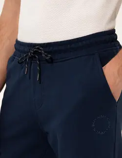 شلوار راحتی مردانه نخی سرمه ای پیرکاردین