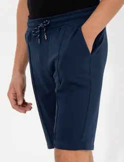 شلوارک مردانه کوتاه سرمه ای پیرکاردین