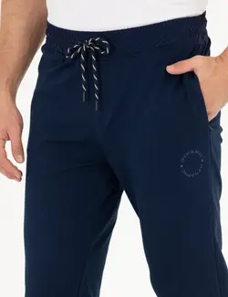 شلوار راحتی مردانه نخی جذب سرمه ای پیرکاردین