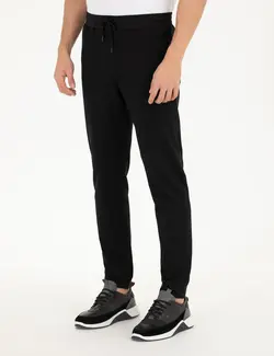 شلوار راحتی مردانه نخی جذب سیاه پیرکاردین