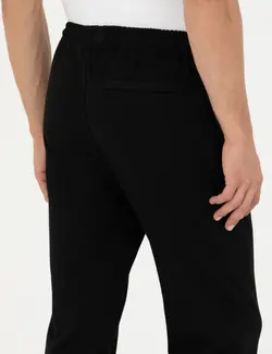 شلوار راحتی مردانه نخی جذب سیاه پیرکاردین