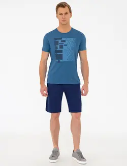 شلوار راحتی مردانه نخی معمولی سرمه ای پیرکاردین