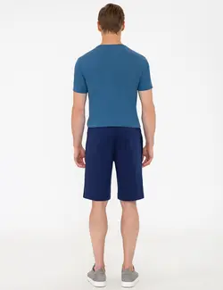 شلوار راحتی مردانه نخی معمولی سرمه ای پیرکاردین