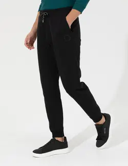 شلوار راحتی مردانه نخی معمولی سیاه پیرکاردین