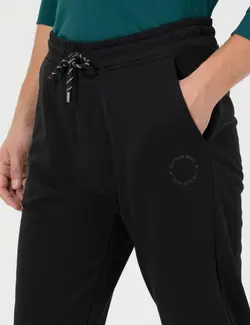 شلوار راحتی مردانه نخی معمولی سیاه پیرکاردین