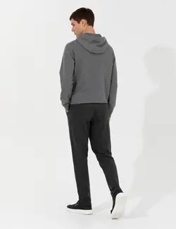 شلوار راحتی مردانه نخی معمولی خاکستری ملانژ پیرکاردین